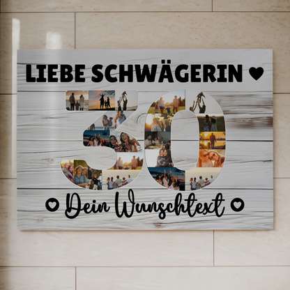 Fotoboard Magnet Poster mit Unterschriften 30 Geburtstag