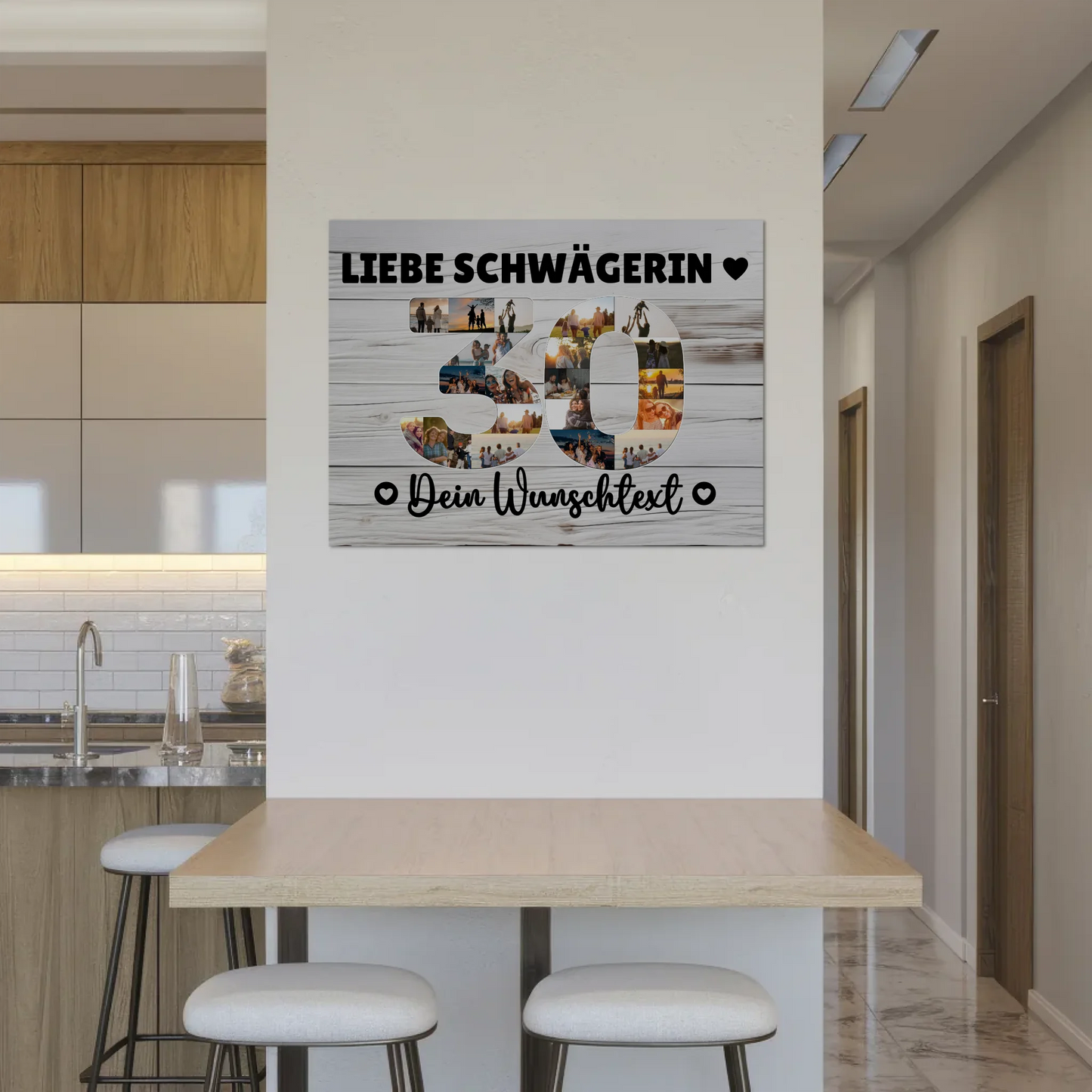 Fotoboard Magnet Poster mit Unterschriften 30 Geburtstag