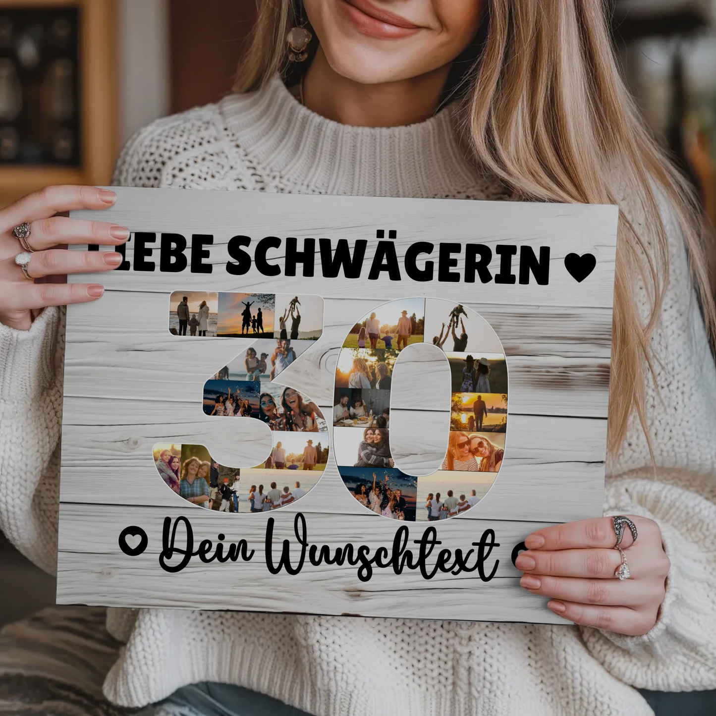 Fotoboard Magnet Poster mit Unterschriften 30 Geburtstag