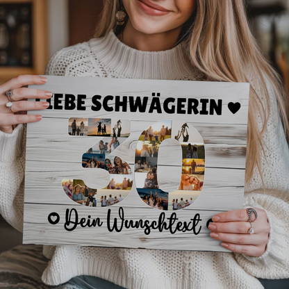 Fotoboard Magnet Poster mit Unterschriften 30 Geburtstag