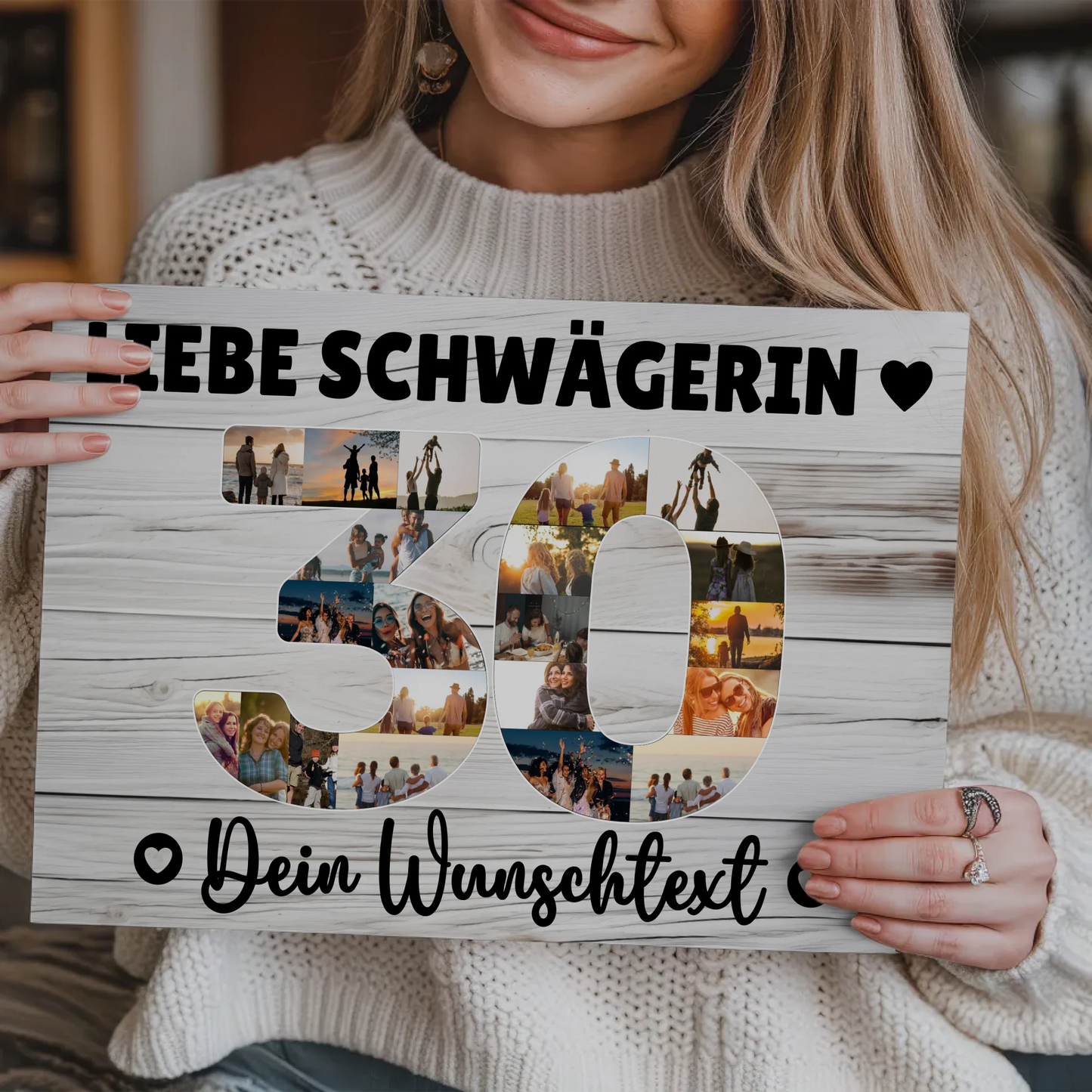Fotoboard Magnet Poster mit Unterschriften 30 Geburtstag