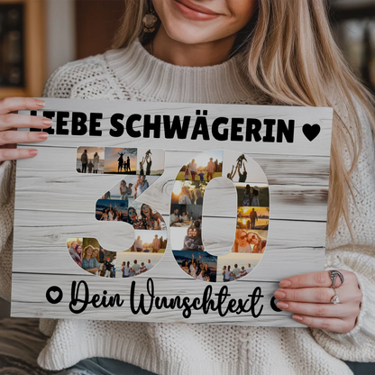 Fotoboard Magnet Poster mit Unterschriften 30 Geburtstag