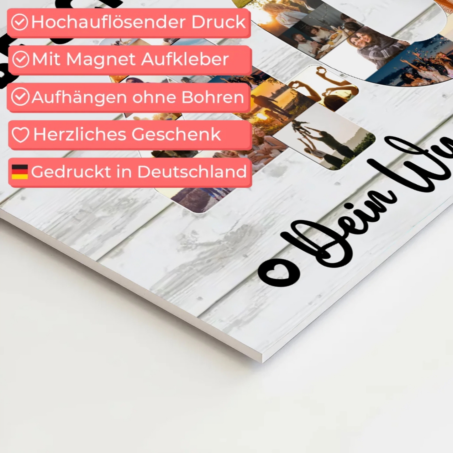 Fotoboard Poster magnetisch mit Wunschtext 40 Geburtstag Schwägerin