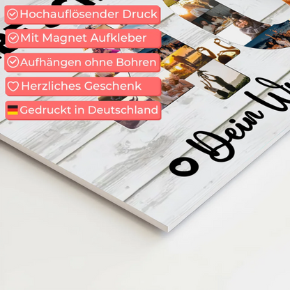 Fotoboard Poster magnetisch mit Wunschtext 40 Geburtstag Schwägerin
