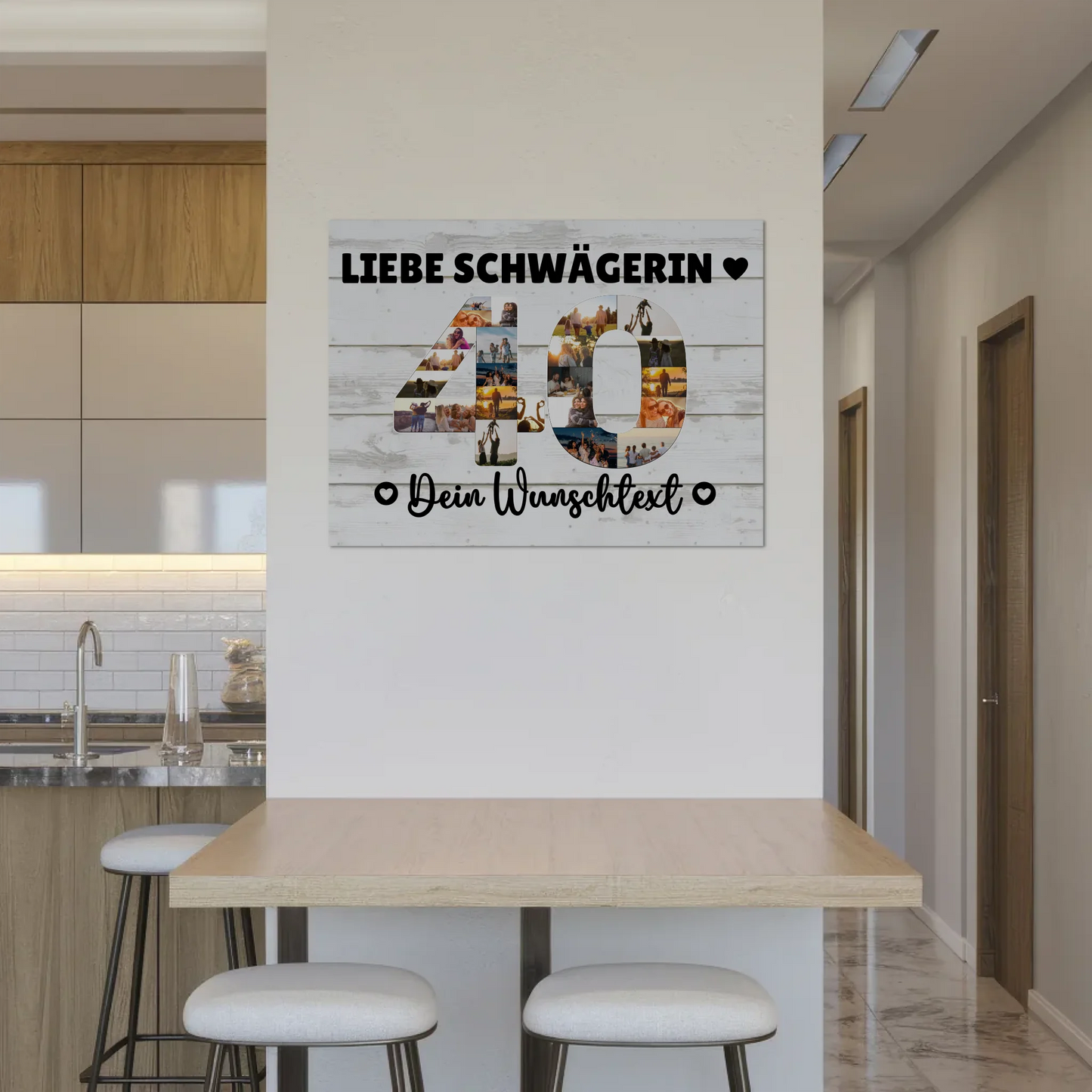 Fotoboard Poster magnetisch mit Wunschtext 40 Geburtstag Schwägerin