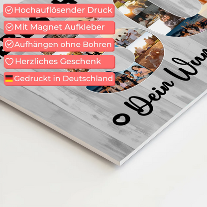 Magnetisches Fotoboard mit Unterschriften 50 Geburtstag Schwägerin