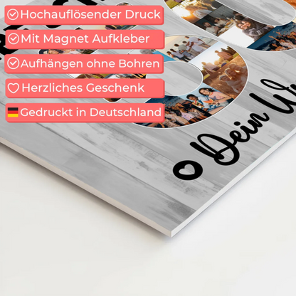 Magnetisches Fotoboard mit Unterschriften 50 Geburtstag Schwägerin