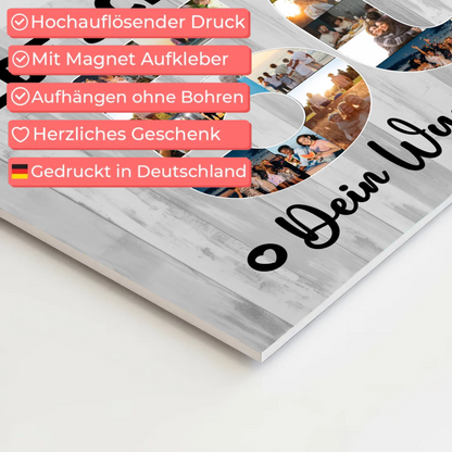 Magnetisches Fotoboard mit Unterschriften 50 Geburtstag Schwägerin