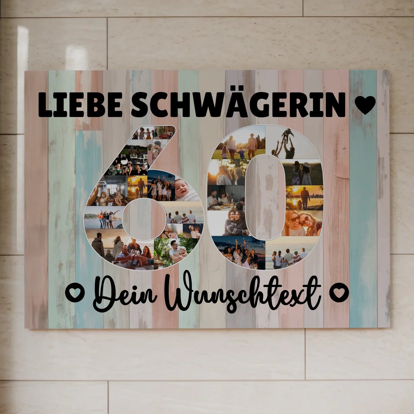 Magnet Poster mit Wunschtext 60 Geburtstag Schwägerin