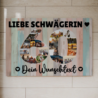 Magnet Poster mit Wunschtext 60 Geburtstag Schwägerin