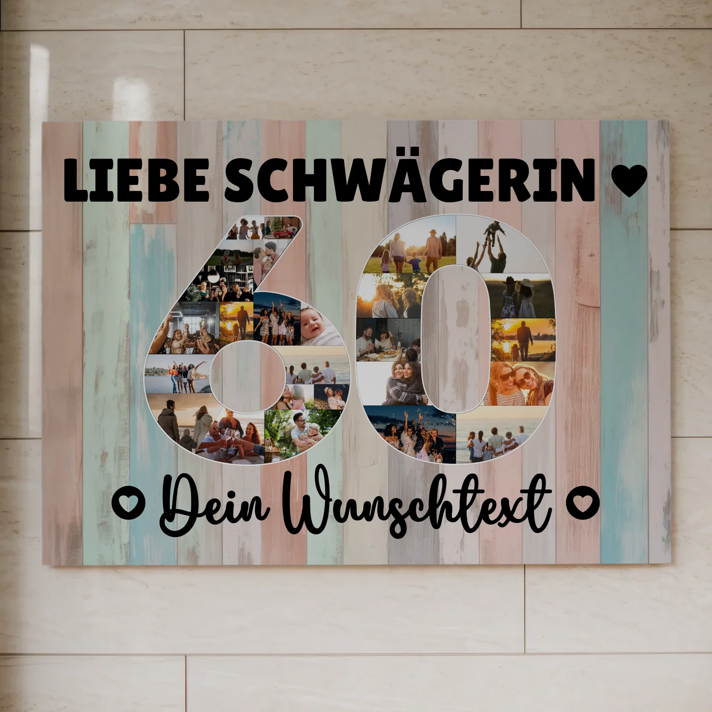 Magnet Poster mit Wunschtext 60 Geburtstag Schwägerin