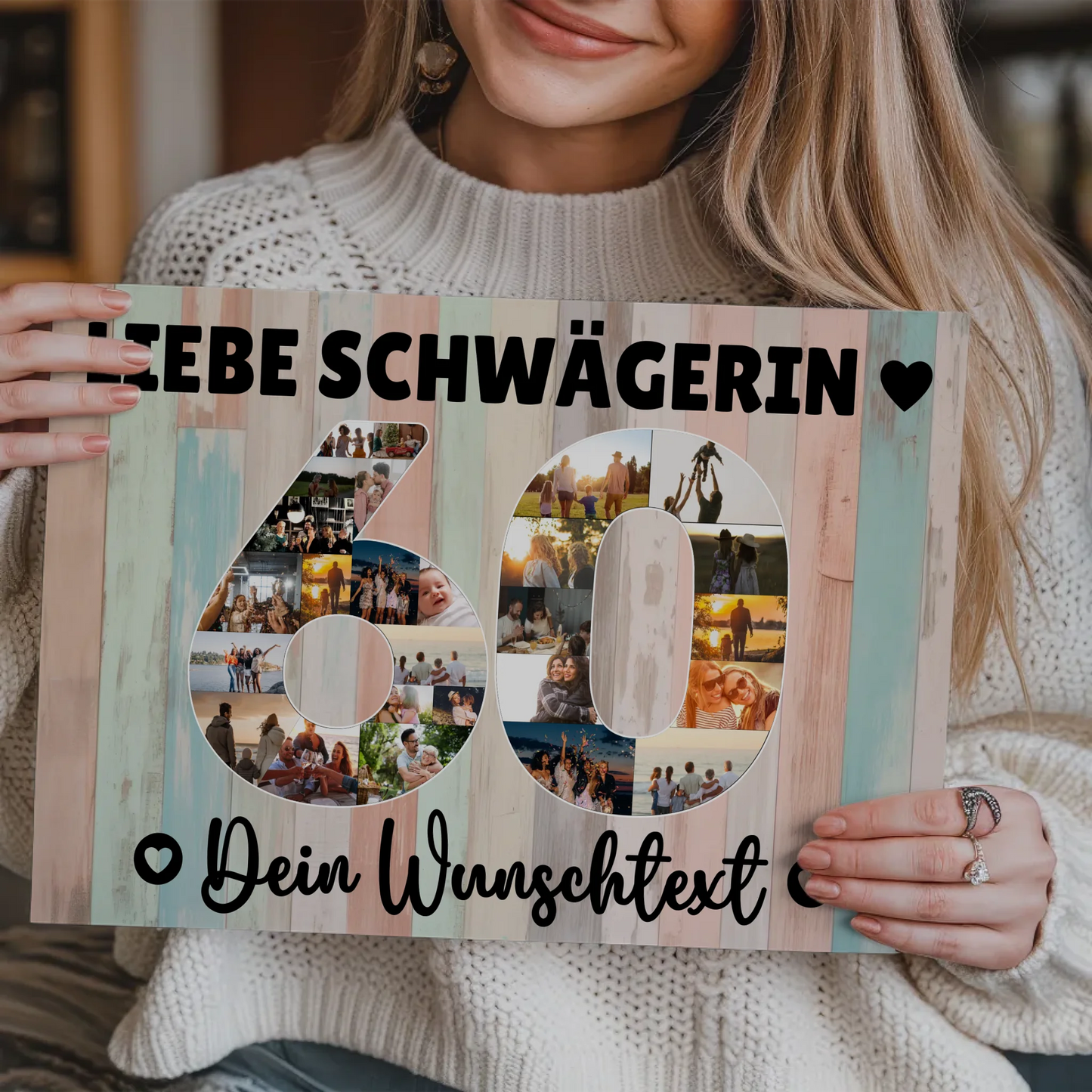 Magnet Poster mit Wunschtext 60 Geburtstag Schwägerin