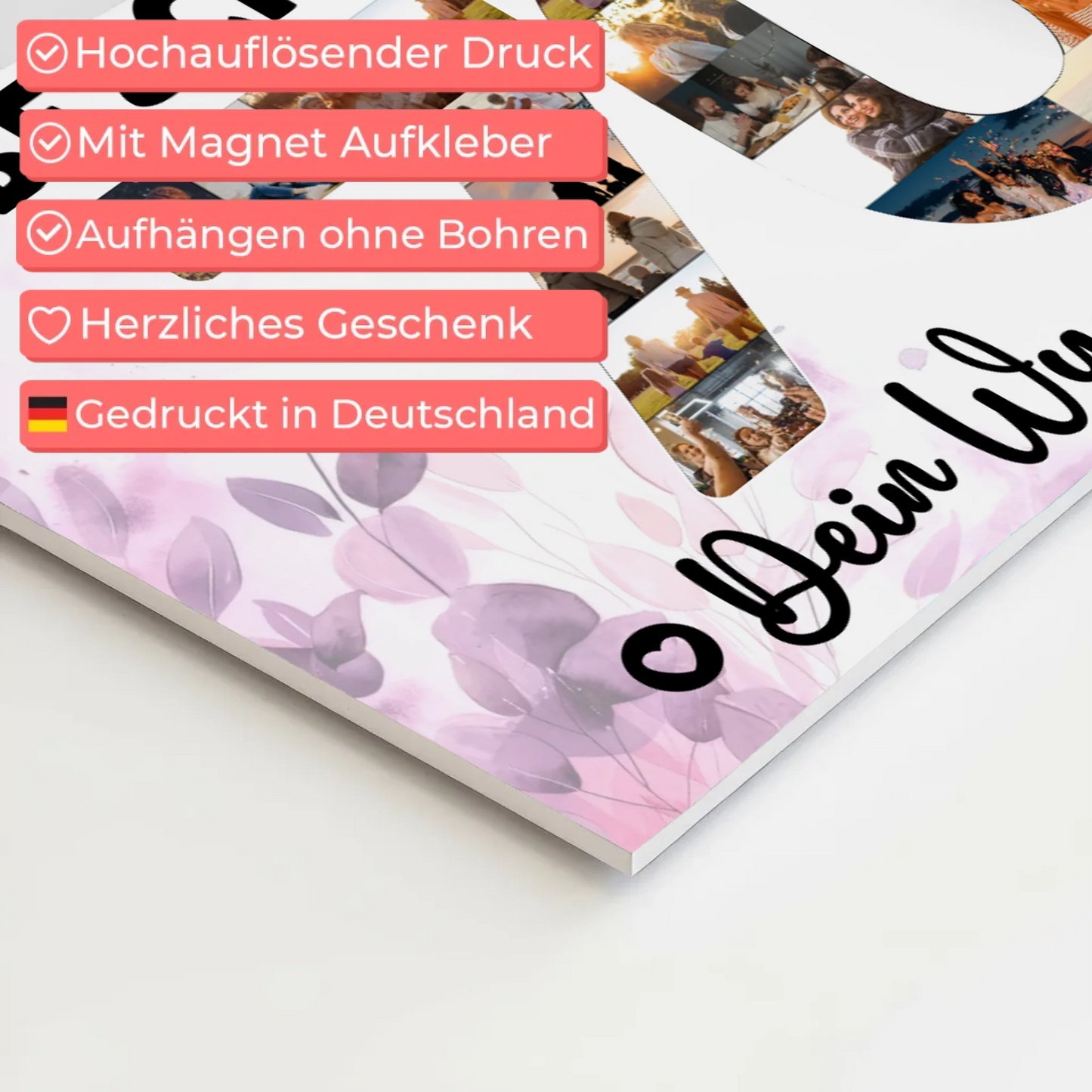 Magnet Wandbild mit Unterschriften 70 Geburtstag Schwägerin