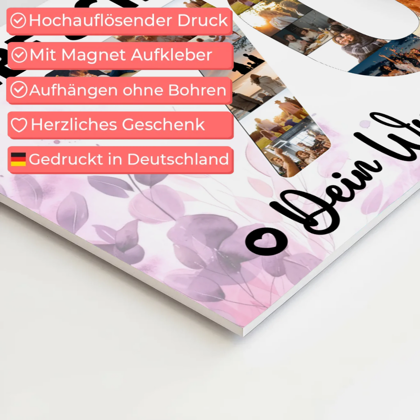 Magnet Wandbild mit Unterschriften 70 Geburtstag Schwägerin