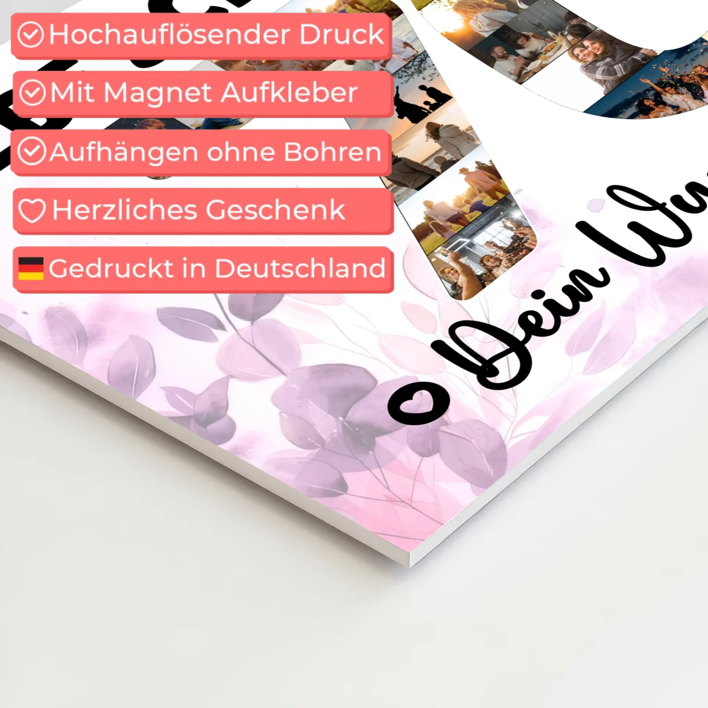 Magnet Wandbild mit Unterschriften 70 Geburtstag Schwägerin