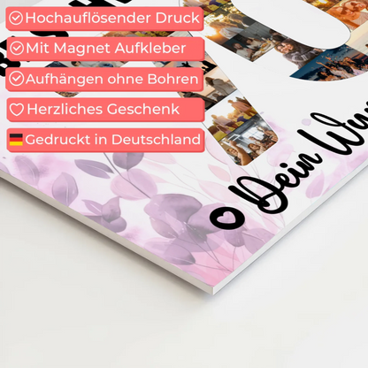 Magnet Wandbild mit Unterschriften 70 Geburtstag Schwägerin