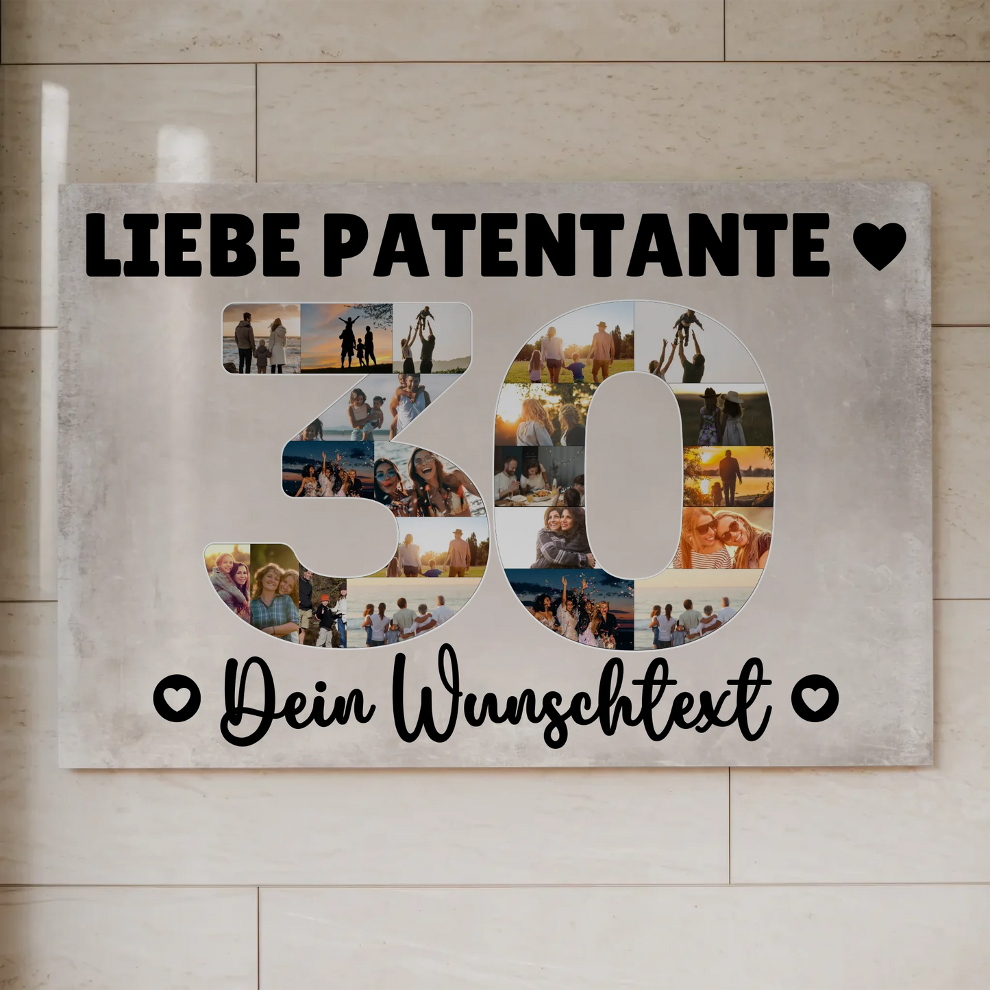 Magnetisches Fotoboard mit Unterschriften 30 Geburtstag Patentante