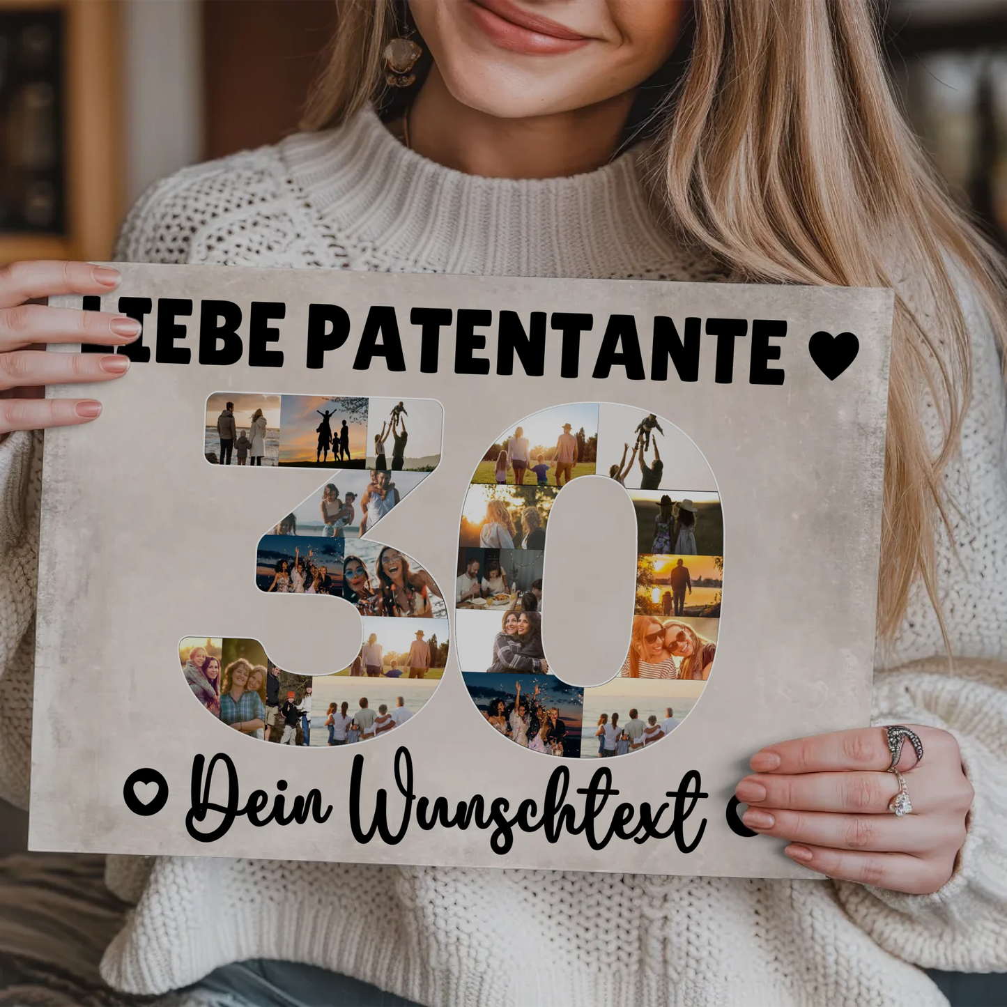 Magnetisches Fotoboard mit Unterschriften 30 Geburtstag Patentante