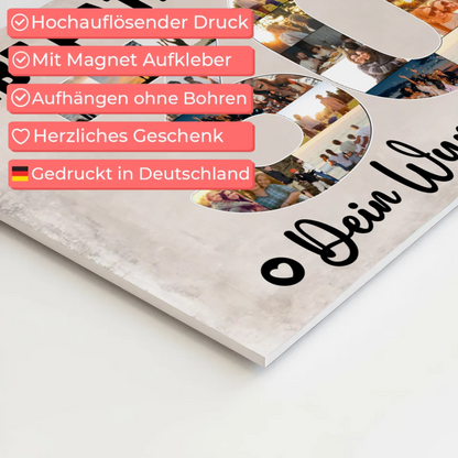 Magnetisches Fotoboard mit Unterschriften 30 Geburtstag Patentante