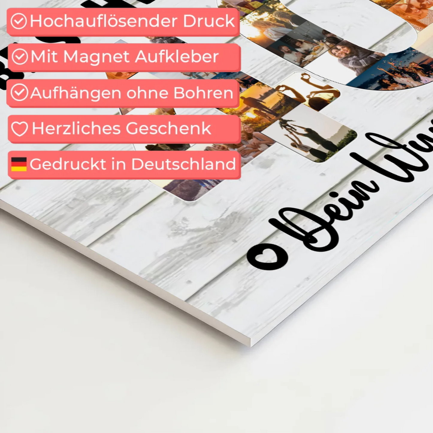 Fotoboard Poster magnetisch mit Wunschtext 40 Geburtstag Schwägerin