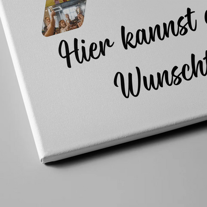 Personalisierte Fotoleinwand Wunschtext 70 Geburtstag Mehr Kuchen