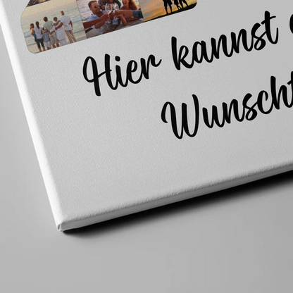 Personalisierte Fotoleinwand Wunschtext 20 Geburtstag Weiser Stärker