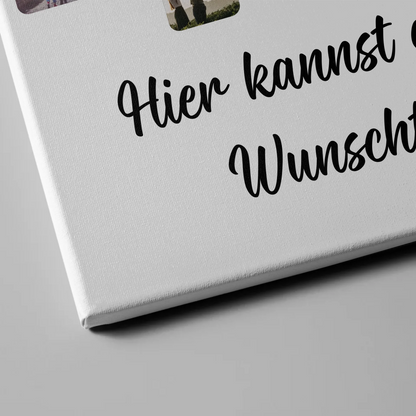 Personalisierte Fotoleinwand Wunschtext zum 40 Geburtstag Falten