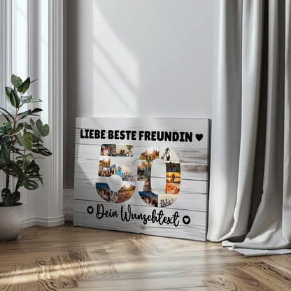 Personalisierte Fotoleinwand zum 50 Geburtstag für Beste Freundin