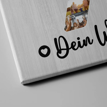 Personalisierte Fotoleinwand mit Wunschtext 70 Geburtstag Mama