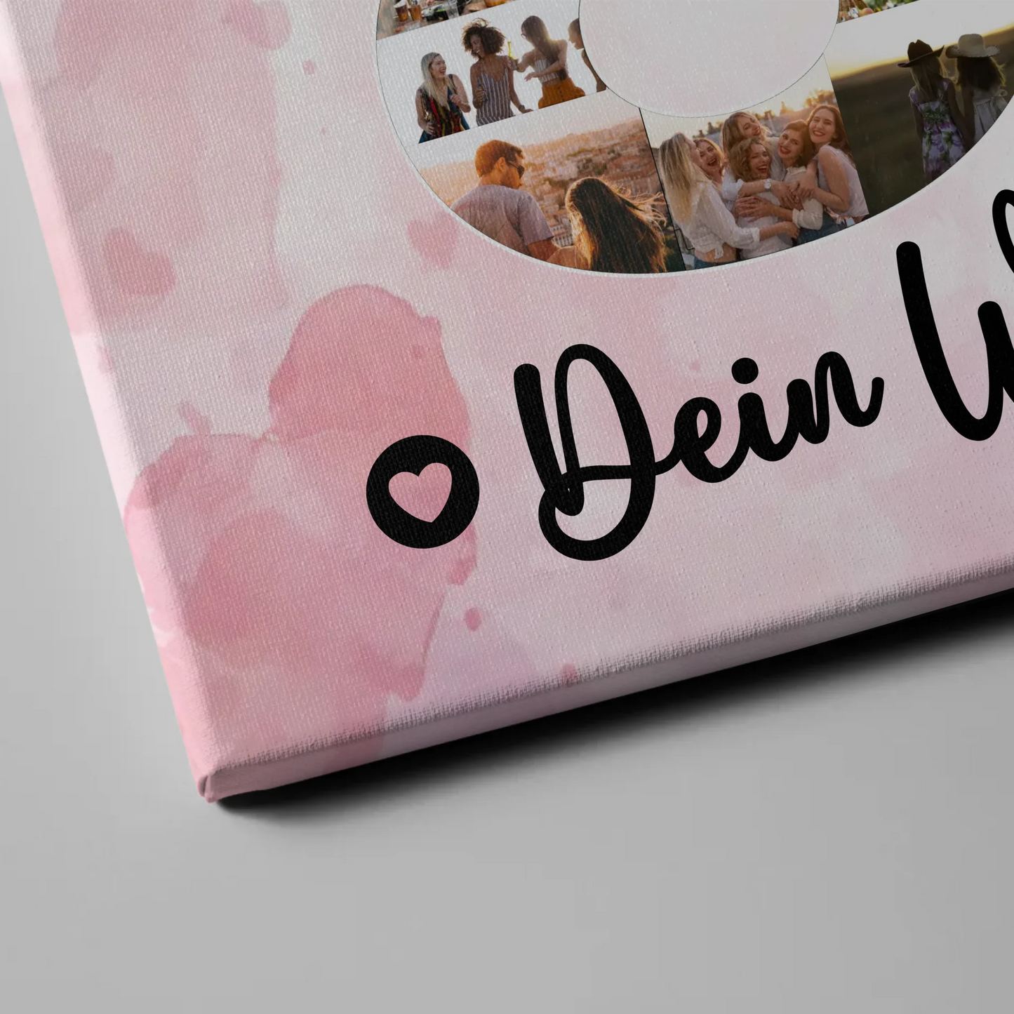 Personalisierte Fotoleinwand Wunschtext 80 Geburtstag Mama