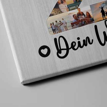 Personalisierte Fotoleinwand mit Wunschtext 20 Geburtstag Schwester