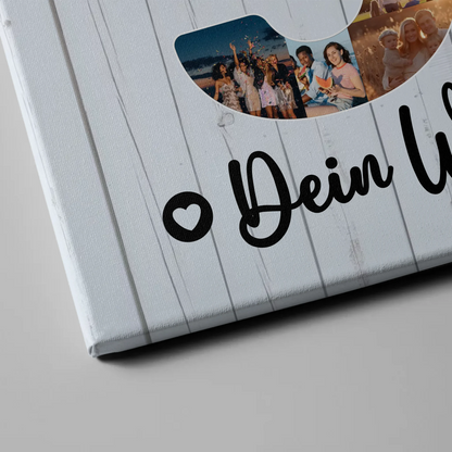 Personalisierte Fotoleinwand mit Wunschtext zum 50 Geburtstag Schwiegerpapa