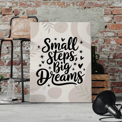 Leinwand Mit Spruch Small Steps Big Dreams Persönliches Geschenk