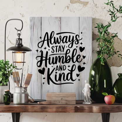 Personalisierte Leinwand Sprüche Leinwand Always stay humble and kind