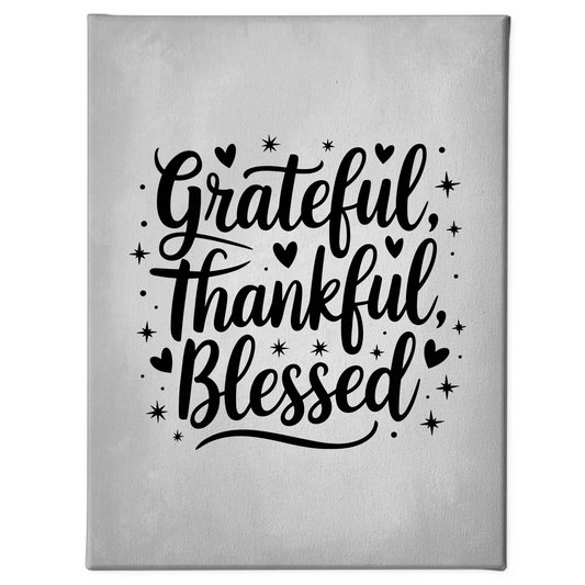 Sprüche Leinwand Grateful Thankful Blessed personalisiertes Geschenk