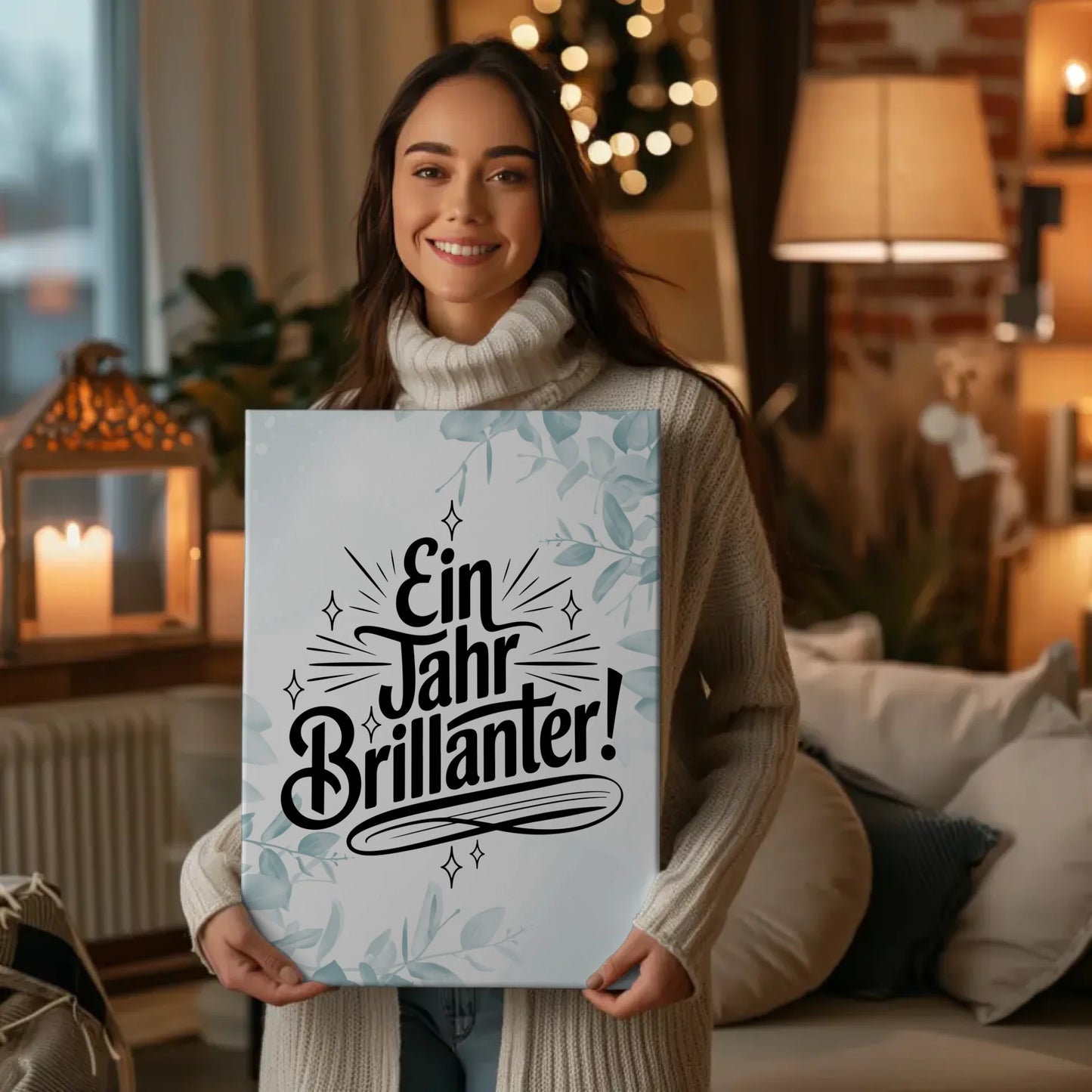 Leinwand Mit Spruch Ein Jahr brillanter persönliche Geschenke