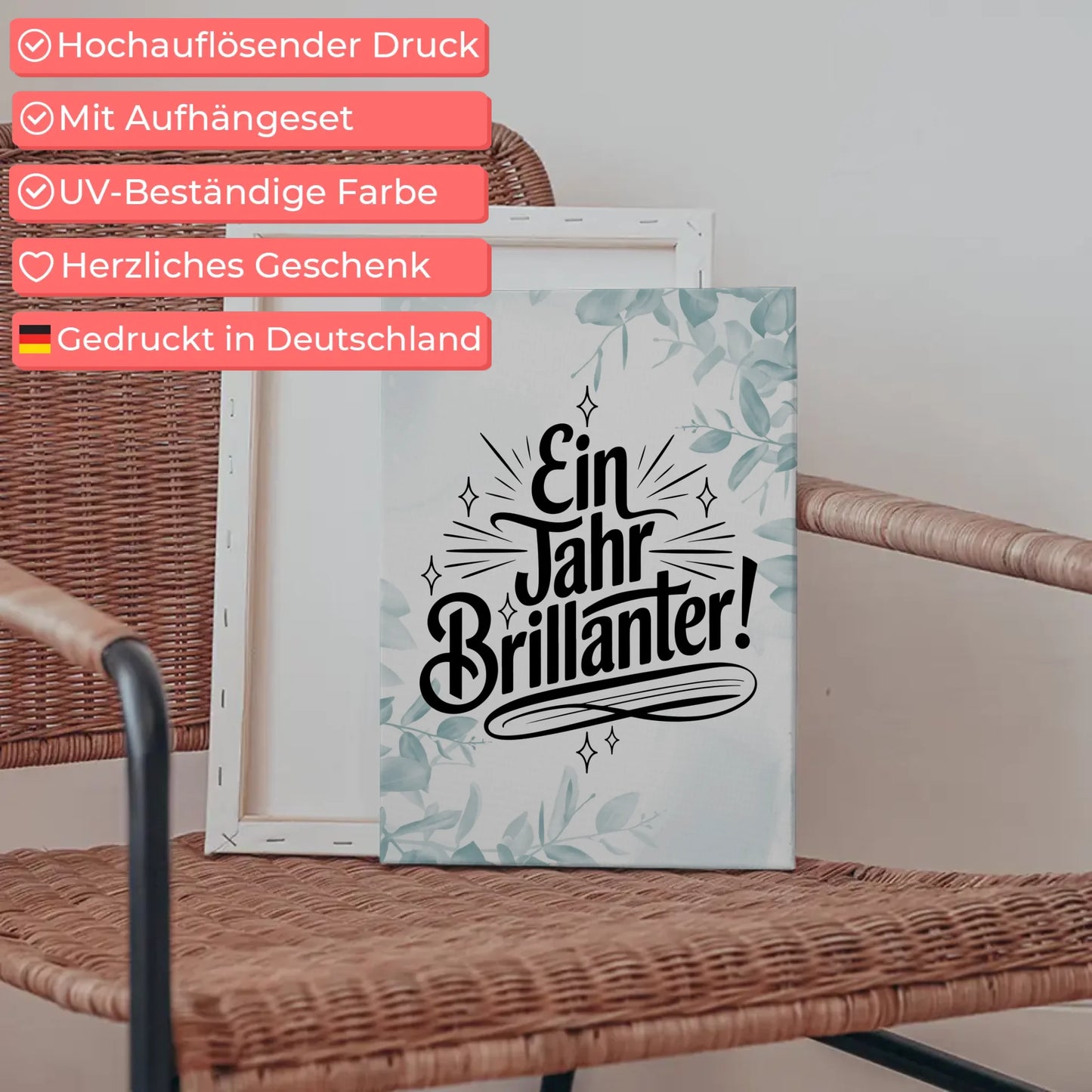Leinwand Mit Spruch Ein Jahr brillanter persönliche Geschenke
