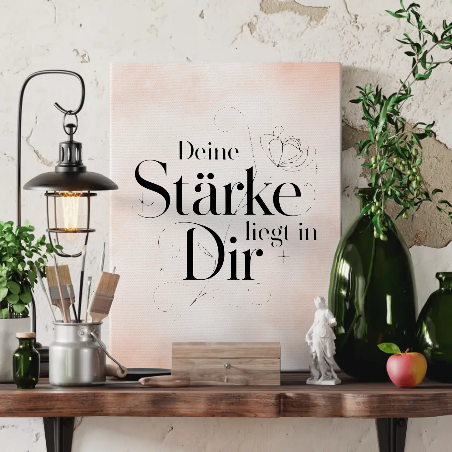 Leinwand Spruch Deine Stärke liegt in dir persönliches Geschenk