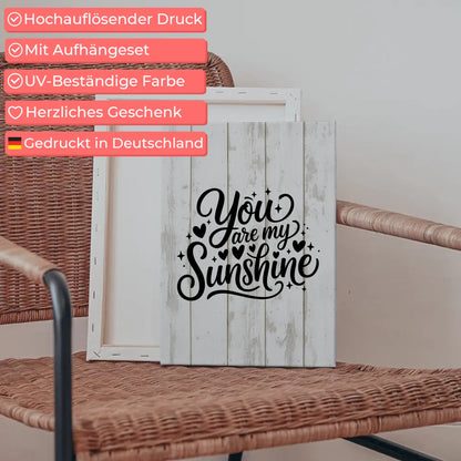 Personalisierte Sprüche Leinwand You are my sunshine Geschenk