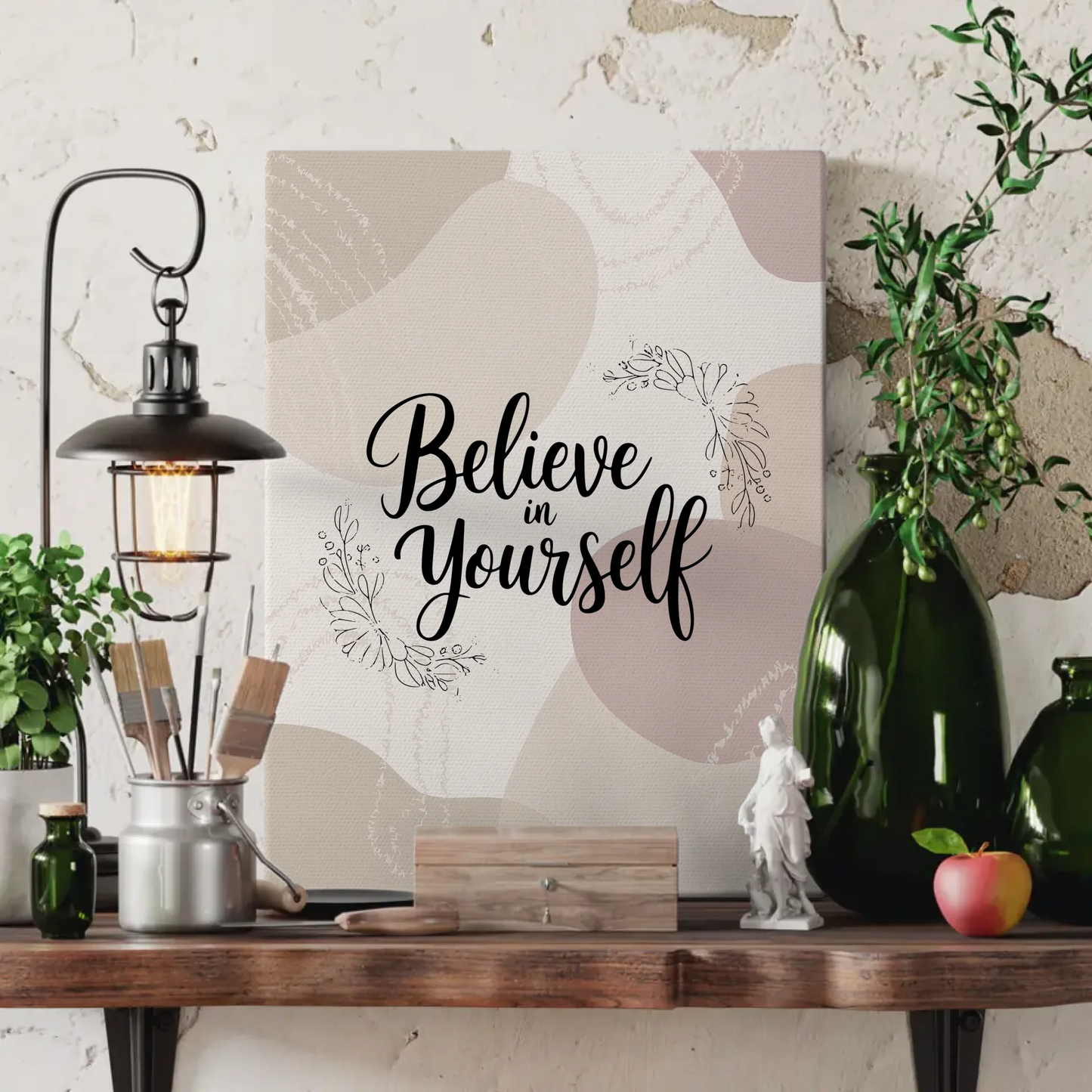 Leinwand Mit Spruch Believe in yourself für persönliche Geschenke