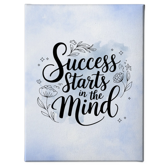 Spruch Leinwand Success starts in the mind personalisiert