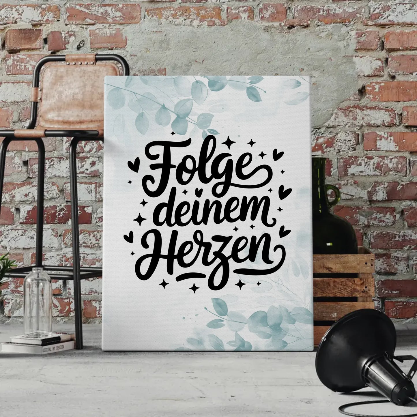 Sprüche Leinwand Folge deinem Herzen Personalisiertes Geschenk