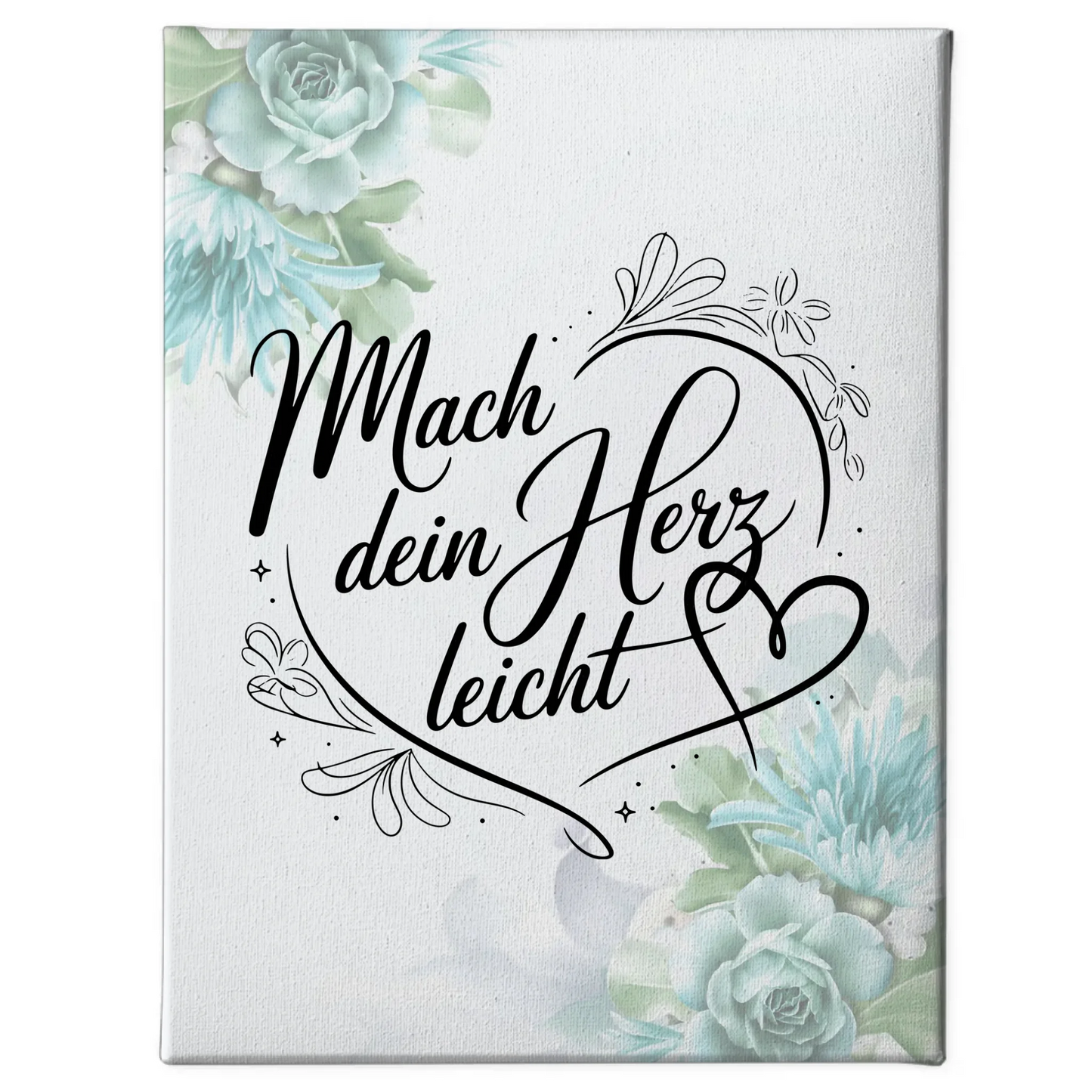 Personalisierte Sprüche Leinwand Mach dein Herz leicht Geschenk