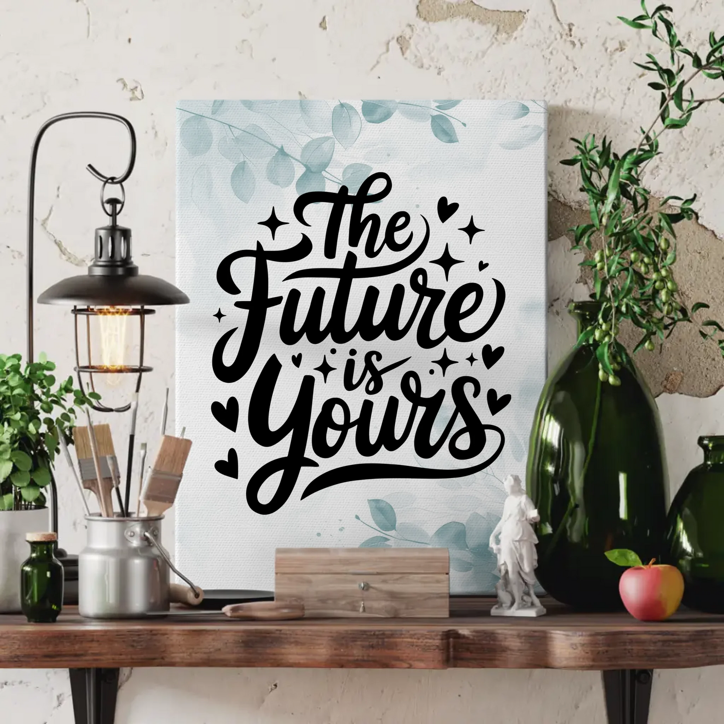 Spruch Leinwand The future is yours