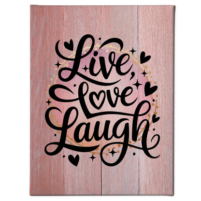 Sprüche Leinwand Live Love Laugh personalisierte Geschenke