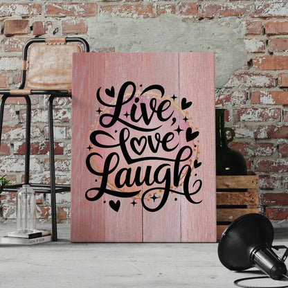 Sprüche Leinwand Live Love Laugh personalisierte Geschenke