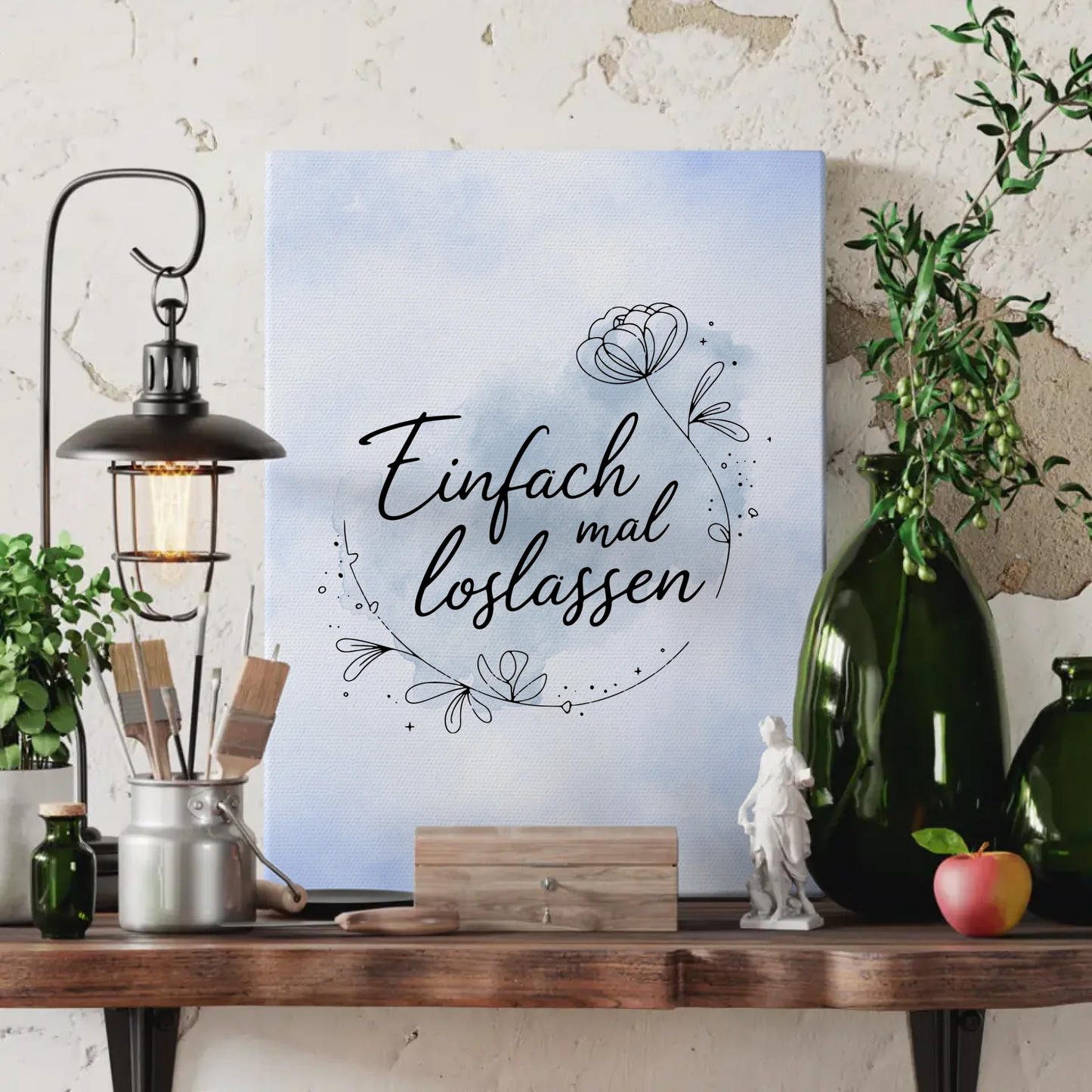 Personalisierte Leinwand Spruch Einfach mal loslassen Geschenke