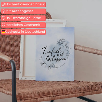 Personalisierte Leinwand Spruch Einfach mal loslassen Geschenke