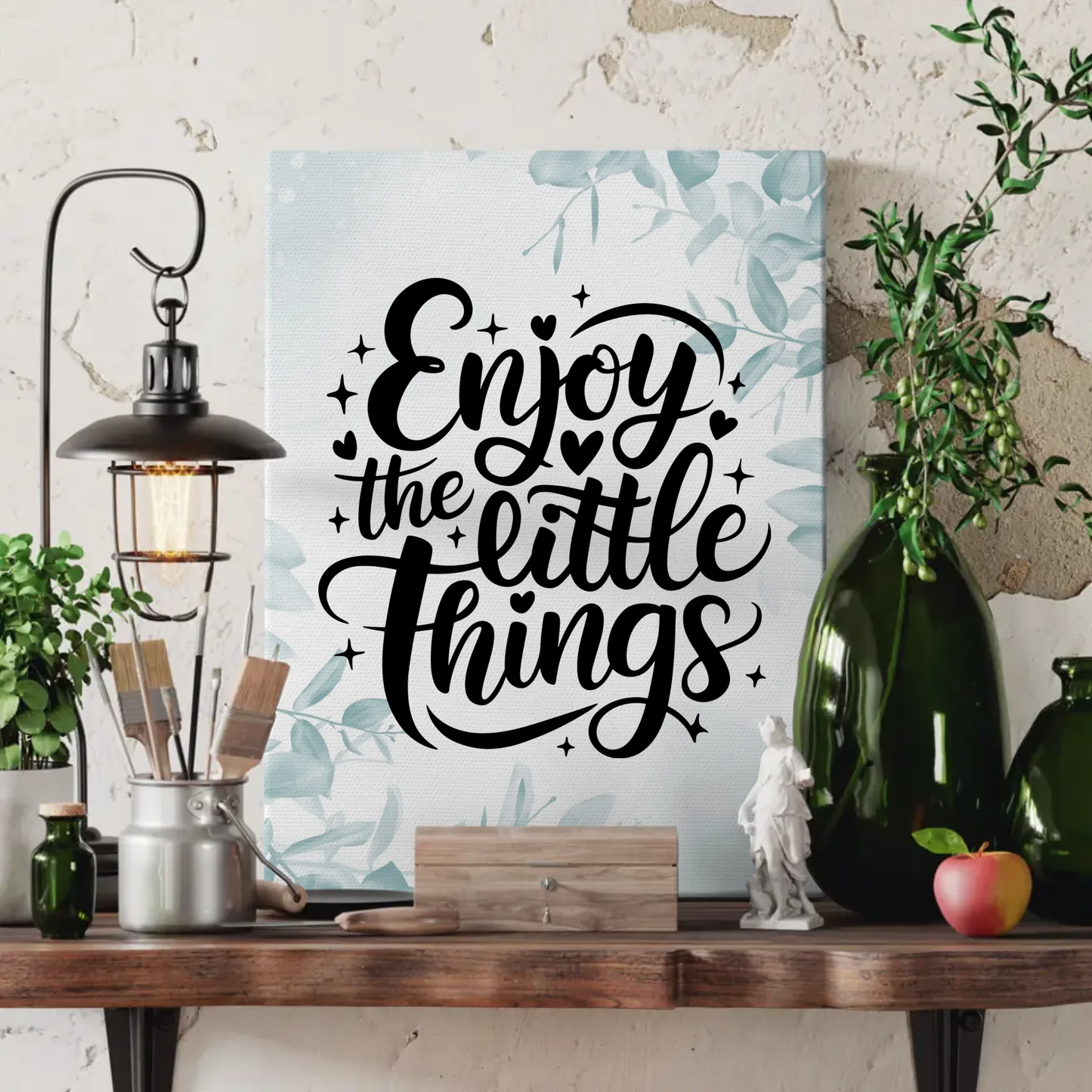 Leinwand Spruch Enjoy the little things personalisierte Geschenke