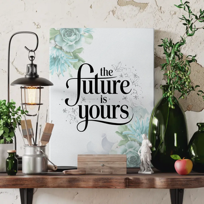 Spruch Leinwand The future is yours personalisierte Geschenke